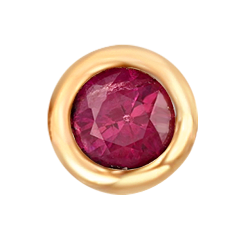 Rose Gold Floating Ruby - July