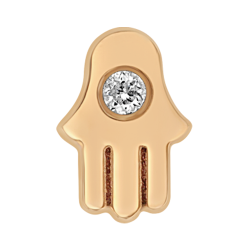Itty Bitty Rose Gold Diamond Hamsa