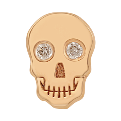 Itty Bitty Rose Gold Diamond Skull