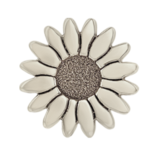 14k White  Gold Itty Bitty Flower