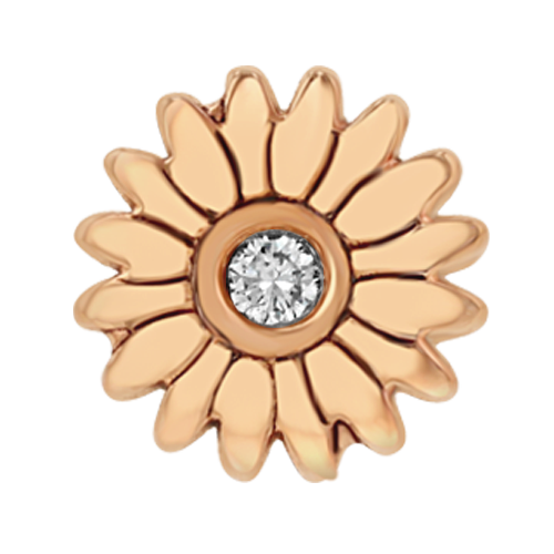 Zoë Chicco 14k Rose Gold Itty Bitty Diamond Flower