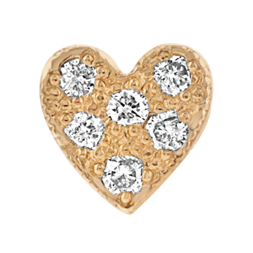 Itty Bitty Rose Gold Pavé Diamond Heart