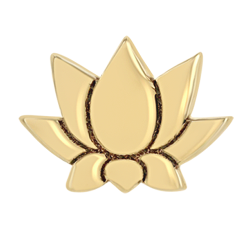 14k Yellow Gold Itty Bitty Lotus
