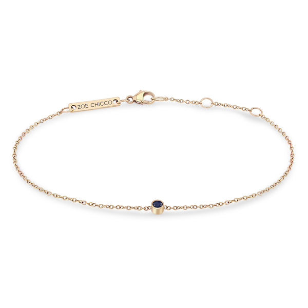 Zoë Chicco 14k Gold Blue Sapphire Bracelet | September Birthstone