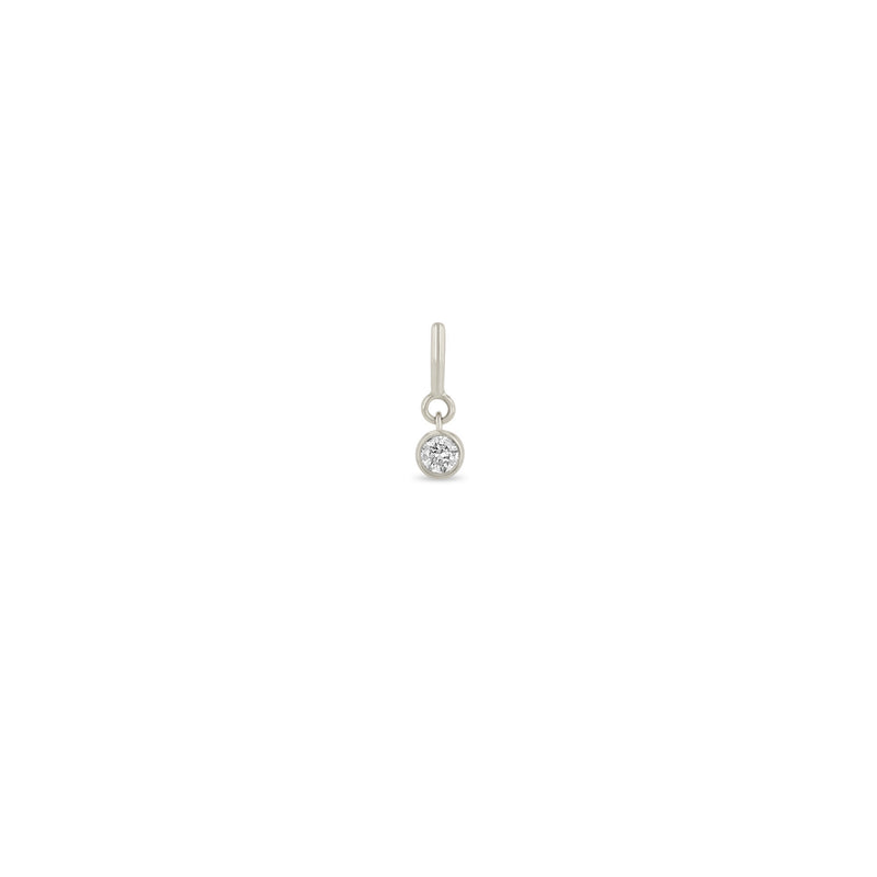 14k Single Diamond Bezel Charm | April Birthstone