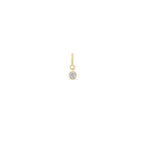 14k Single Diamond Bezel Charm | April Birthstone