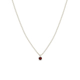 Zoë Chicco 14k Gold Single Garnet Pendant Necklace | January Birthstone