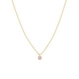 Zoë Chicco 14k Gold Opal Bezel Pendant Necklace | October Birthstone