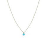 Zoë Chicco 14k Gold Single Turquoise Pendant Necklace | December Birthstone