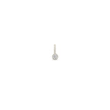 14k Single Diamond Bezel Charm | April Birthstone