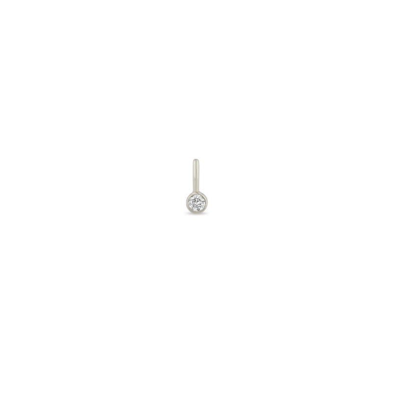 14k Single Diamond Bezel Charm | April Birthstone