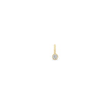 14k Single Diamond Bezel Charm | April Birthstone