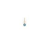 Zoë Chicco 14k Gold Aquamarine Spring Ring Charm Pendant | March Birthstone
