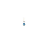 Zoë Chicco 14k Gold Aquamarine Spring Ring Charm Pendant | March Birthstone