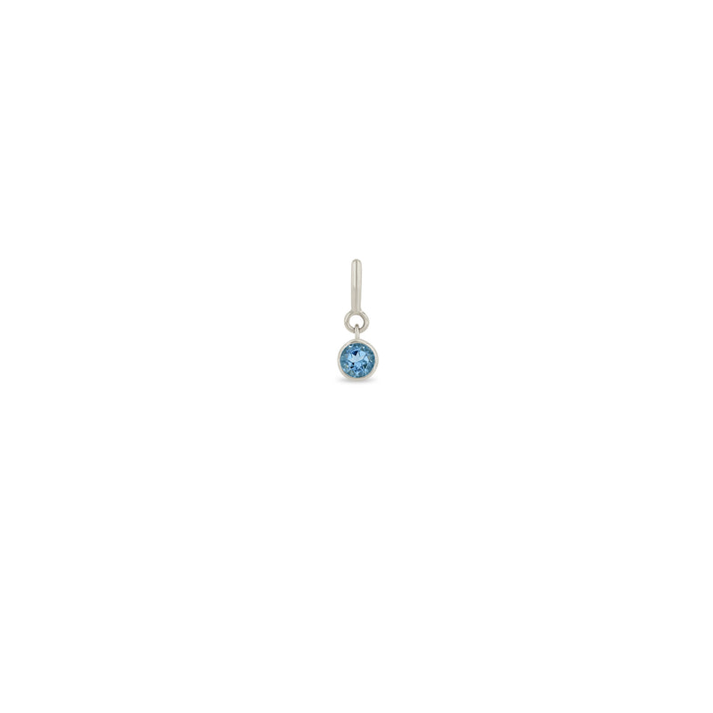 Zoë Chicco 14k Gold Aquamarine Spring Ring Charm Pendant | March Birthstone