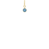 Zoë Chicco 14k Yellow Gold Aquamarine Spring Ring Charm Pendant | March Birthstone