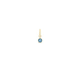 Zoë Chicco 14k Gold Aquamarine Spring Ring Charm Pendant | March Birthstone