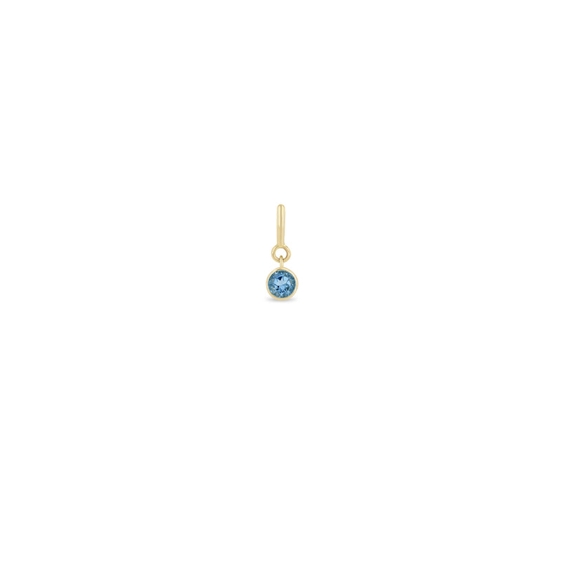 Zoë Chicco 14k Gold Aquamarine Spring Ring Charm Pendant | March Birthstone