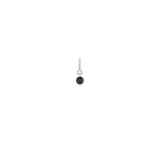 Zoë Chicco 14k White Gold Blue Sapphire Charm Pendant | September Birthstone