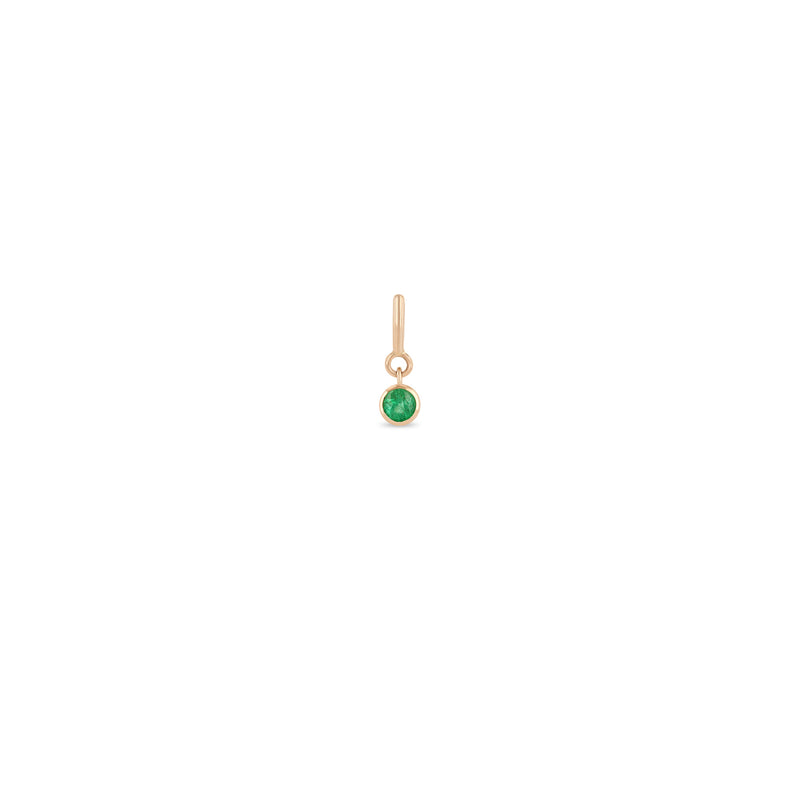 Zoe Chicco 14k Rose Gold Emerald Spring Ring Charm Pendant