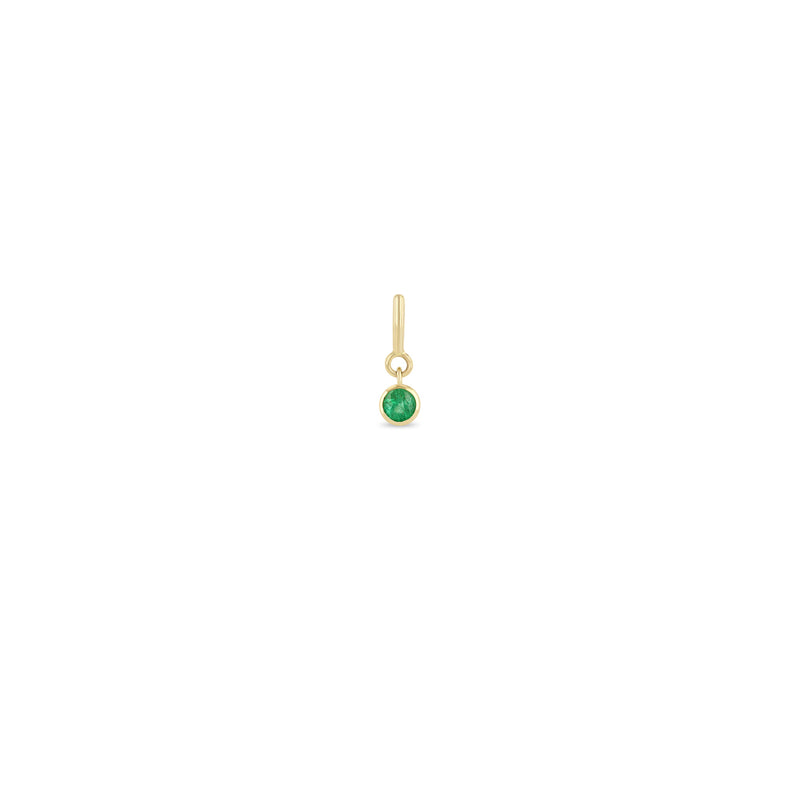 Zoe Chicco 14k Yellow Gold Emerald Spring Ring Charm Pendant