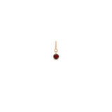 Zoë Chicco 14k Gold Garnet Spring ring Charm Pendant | January Birthstone