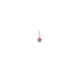 Zoë Chicco 14k Gold Pink Sapphire Bezel Spring Ring  Charm Pendant