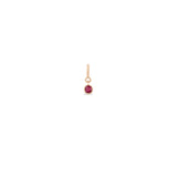 Zoë Chicco 14k Gold Ruby Spring Ring Charm Pendant | July Birthstone