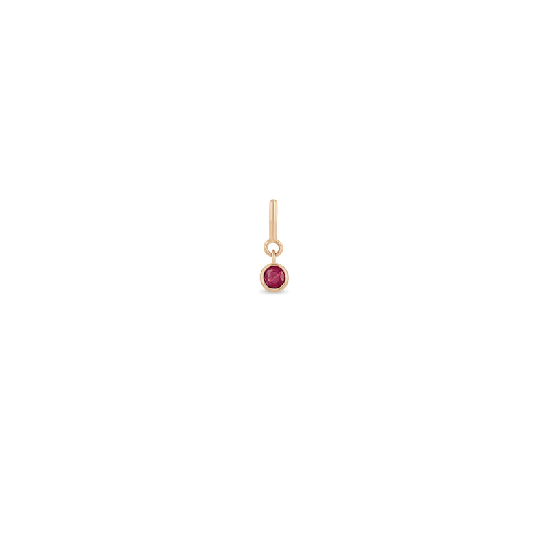 Zoë Chicco 14k Gold Ruby Spring Ring Charm Pendant | July Birthstone