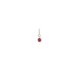 Zoë Chicco 14k Gold Ruby Spring Ring Charm Pendant | July Birthstone