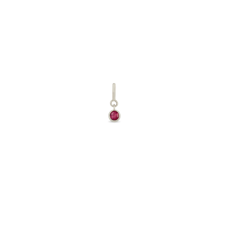 Zoë Chicco 14k Gold Ruby Spring Ring Charm Pendant | July Birthstone