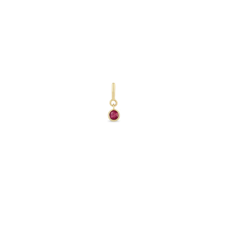 Zoë Chicco 14k Yellow Gold Ruby Spring Ring Charm Pendant | July Birthstone