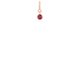 Zoë Chicco 14k Rose Gold Ruby Spring Ring Charm Pendant | July Birthstone