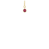 Zoë Chicco 14k Yellow Gold Ruby Spring Ring Charm Pendant | July Birthstone