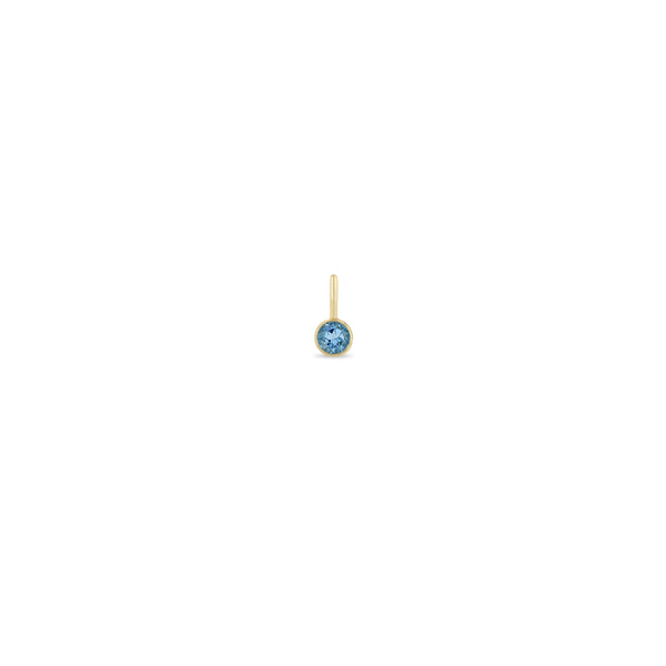 Zoë Chicco 14k Gold Aquamarine Charm Pendant | March Birthstone