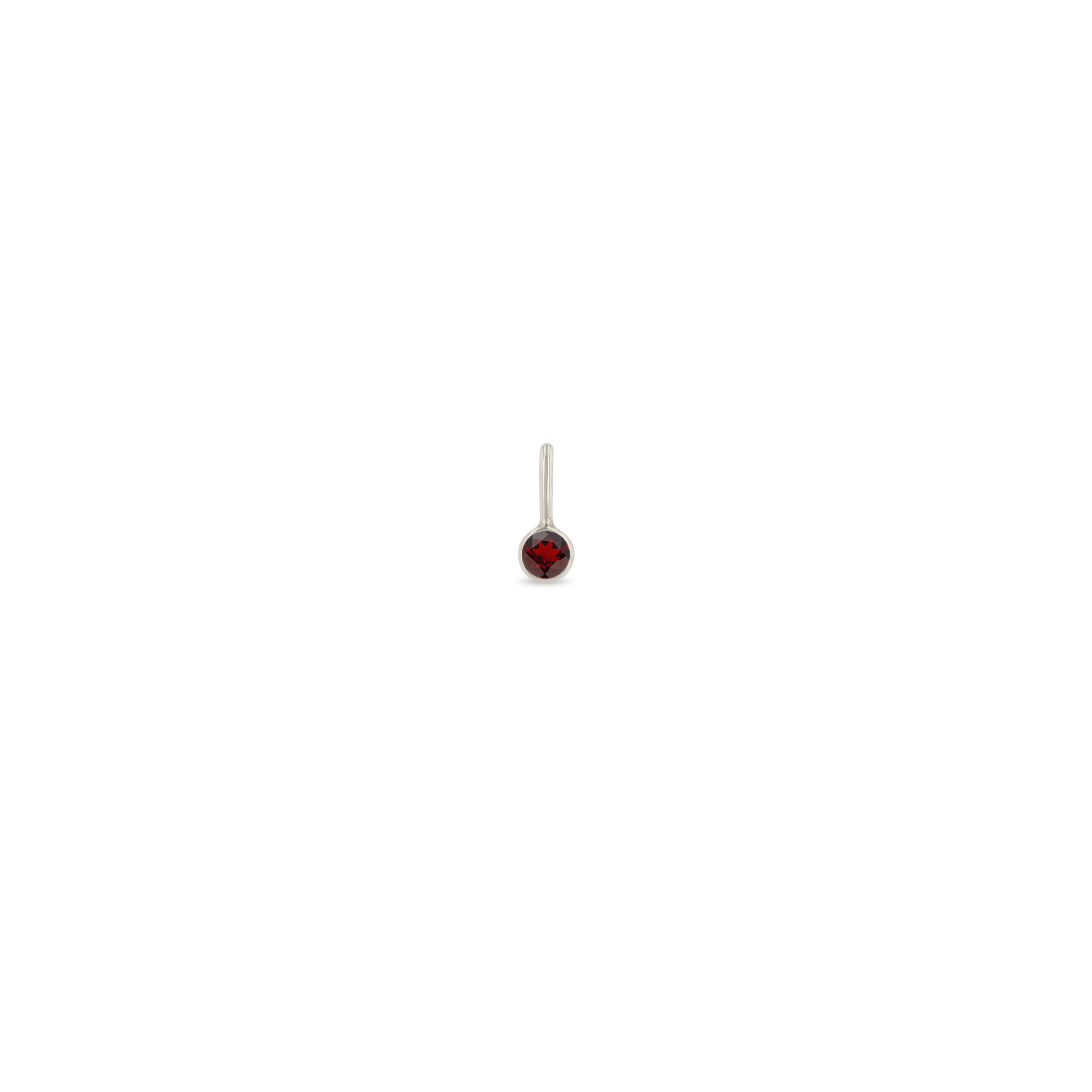 Zoë Chicco 14k Gold Garnet Charm Pendant | January Birthstone