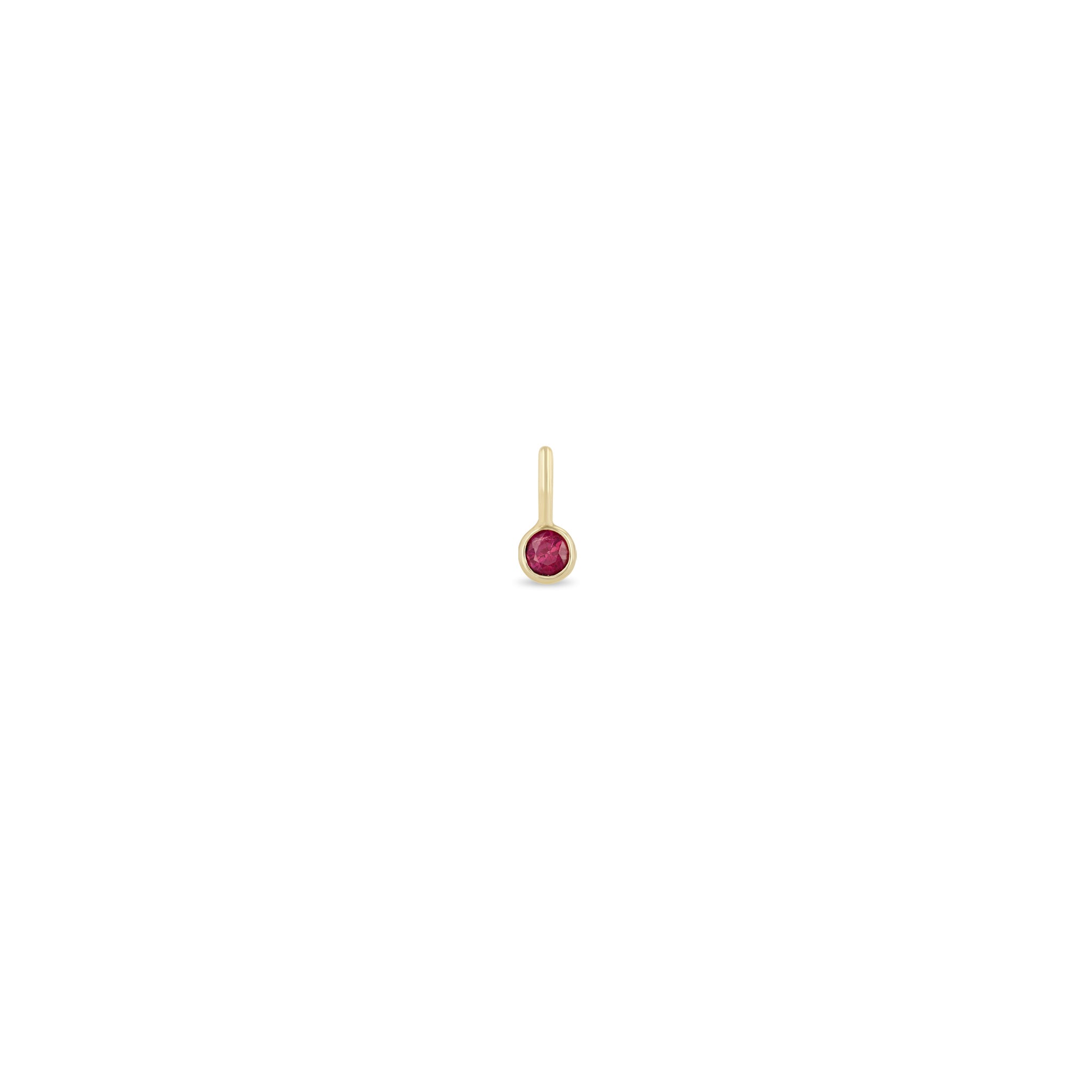 Zoë Chicco 14k Gold Ruby Charm Pendant | July Birthstone