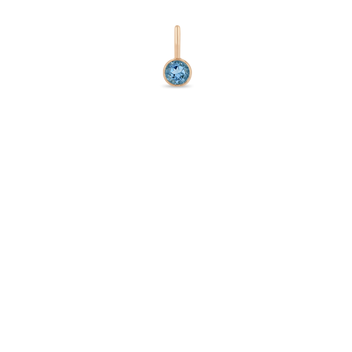 Zoë Chicco 14k Rose Gold Aquamarine Charm Pendant | March Birthstone