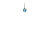 Zoë Chicco 14k White Gold Aquamarine Charm Pendant | March Birthstone