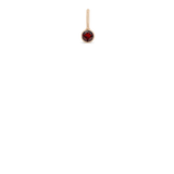 Zoë Chicco 14k Rose Gold Garnet Charm Pendant | January Birthstone