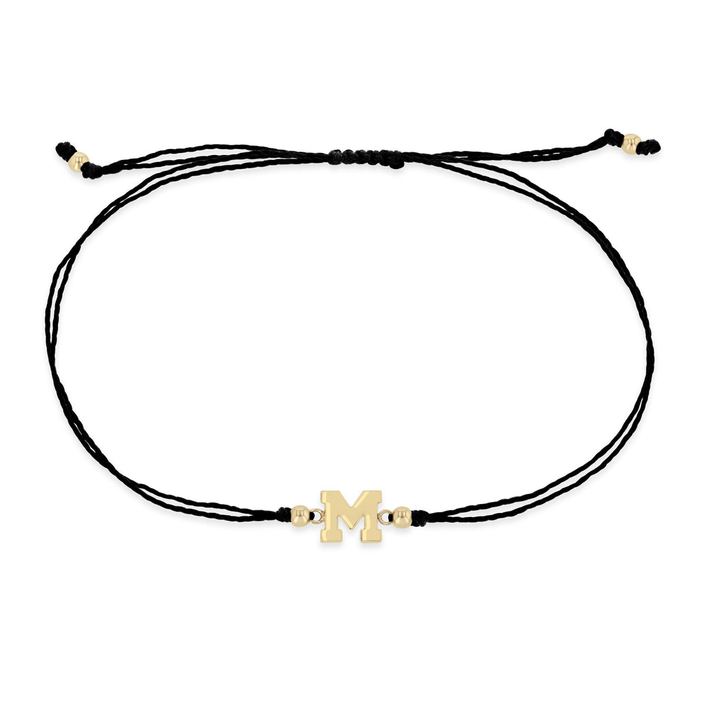 Zoë Chicco 14k Gold Initial Letter Cord Bracelet – ZOË CHICCO