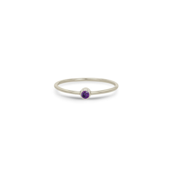 Zoë Chicco 14k Gold Amethyst Bezel Ring | February Birthstone