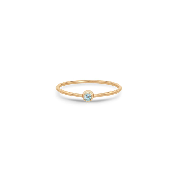 Zoë Chicco 14k Gold Aquamarine Bezel Ring | March Birthstone