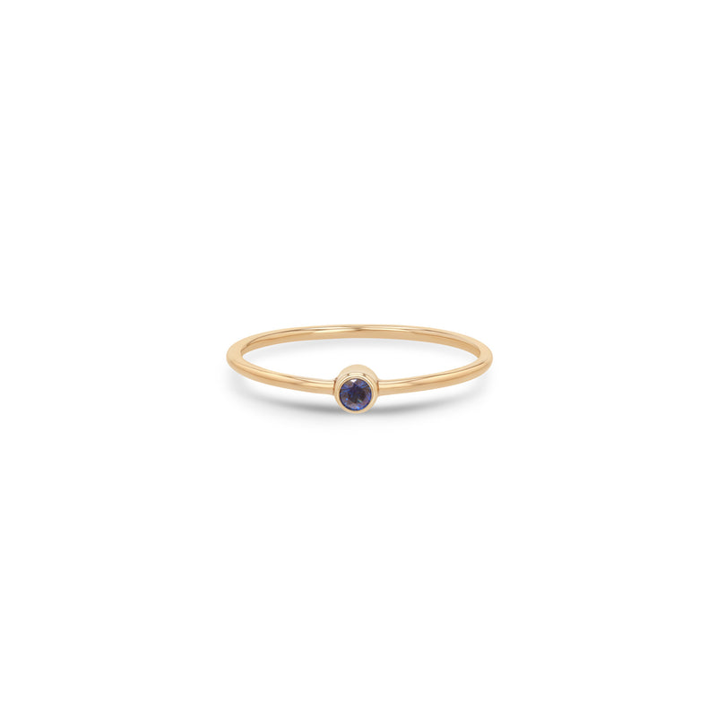 Zoë Chicco 14k Gold Blue Sapphire Bezel Ring | September Birthstone