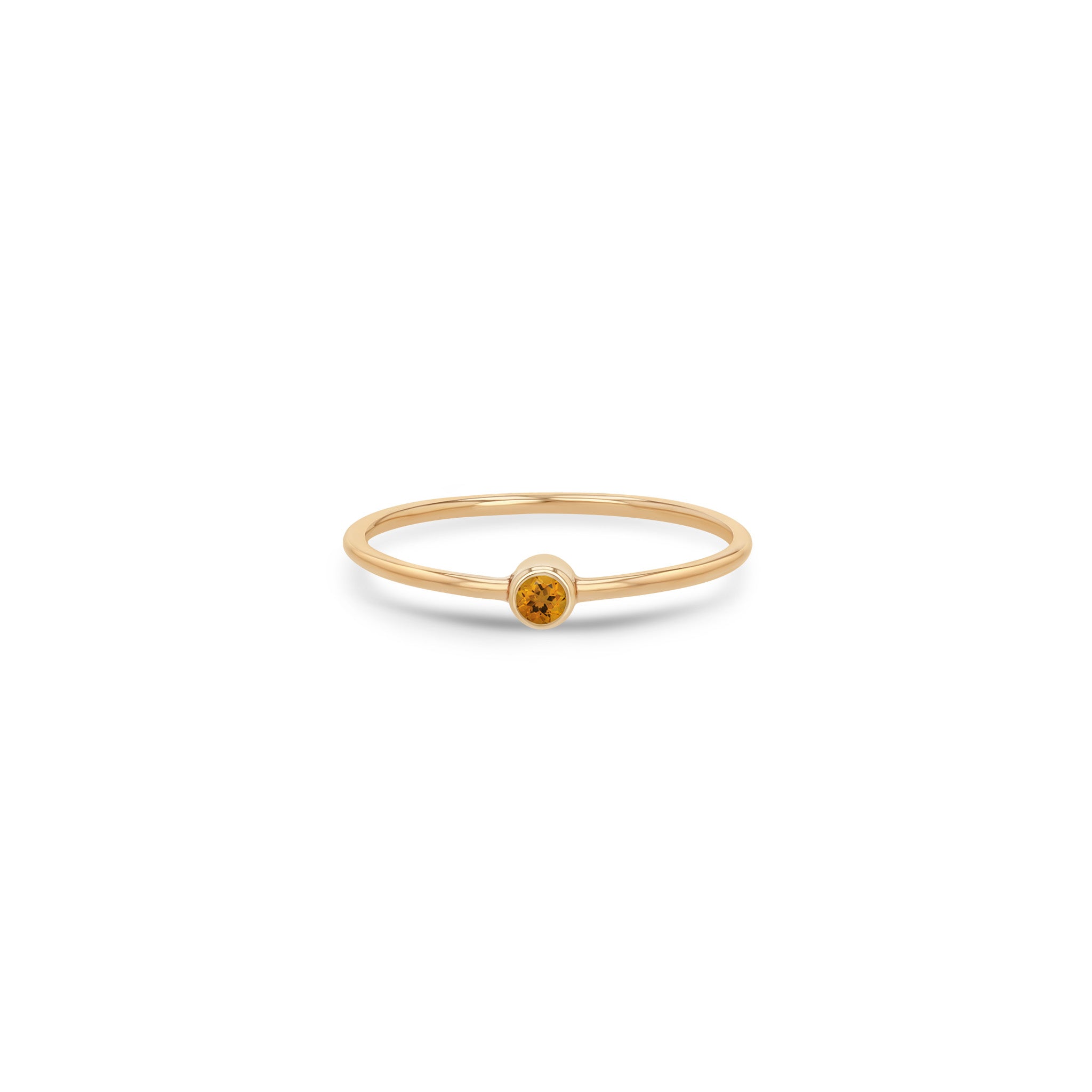 Zoë Chicco 14k Gold Citrine Bezel Ring | November Birthstone