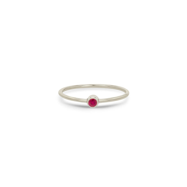 Zoë Chicco 14k Gold Ruby Bezel Ring | July Birthstone