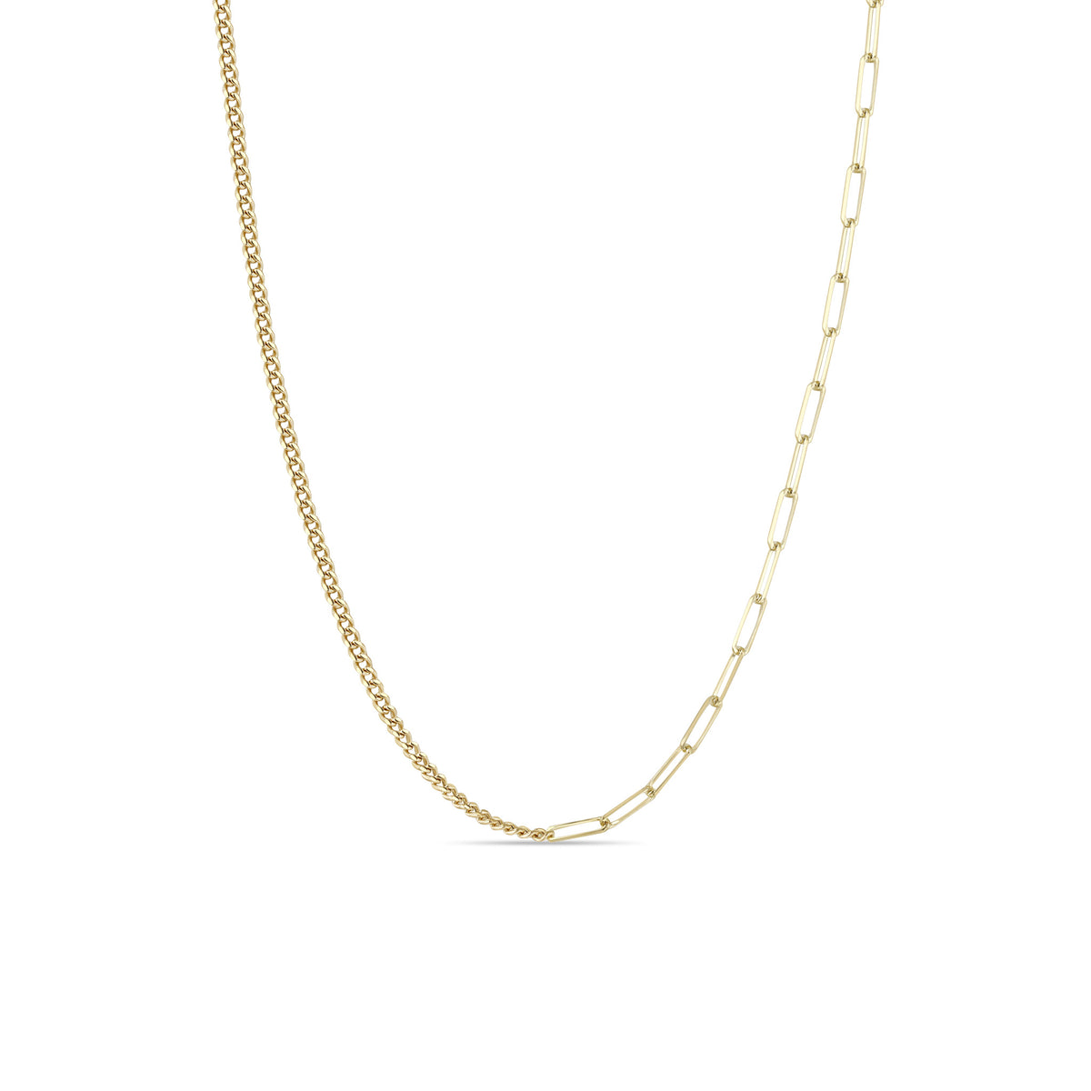 Zoe Chicco♡K14ゴールドスモールカーブチェーンネックレス Zoe Chicco 14k Gold Tiny Circle Necklace – ZOË CHICCO