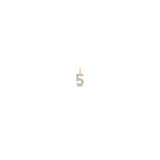 Zoë Chicco 14k Gold Pavé Diamond Number "5" Charm Pendant