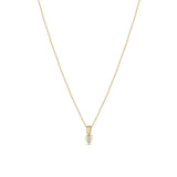 Zoë Chicco 14k Gold Pear Diamond Bead Pendant Necklace