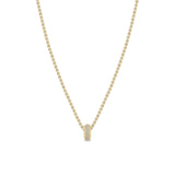 Zoë Chicco 14k Gold Pavé Diamond Wide Half Round Slide Bead Box Chain Necklace